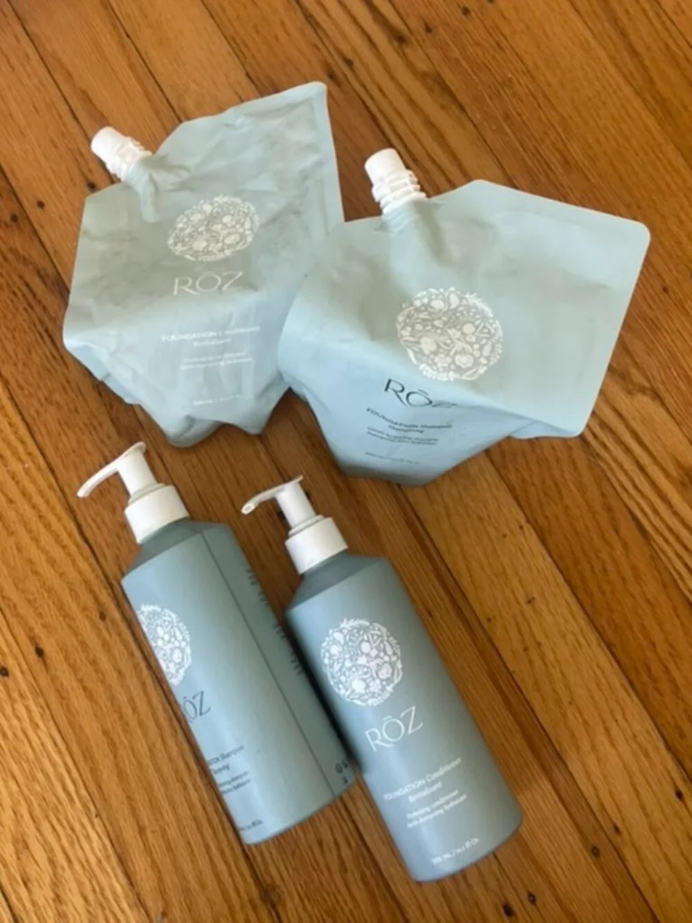 ROZ Foundation Shampoo & Conditioner Bundle | 85% Full + Refill Bags